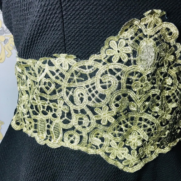 A’GACI Black Strapless Peplum Top - Picture 3 of 7